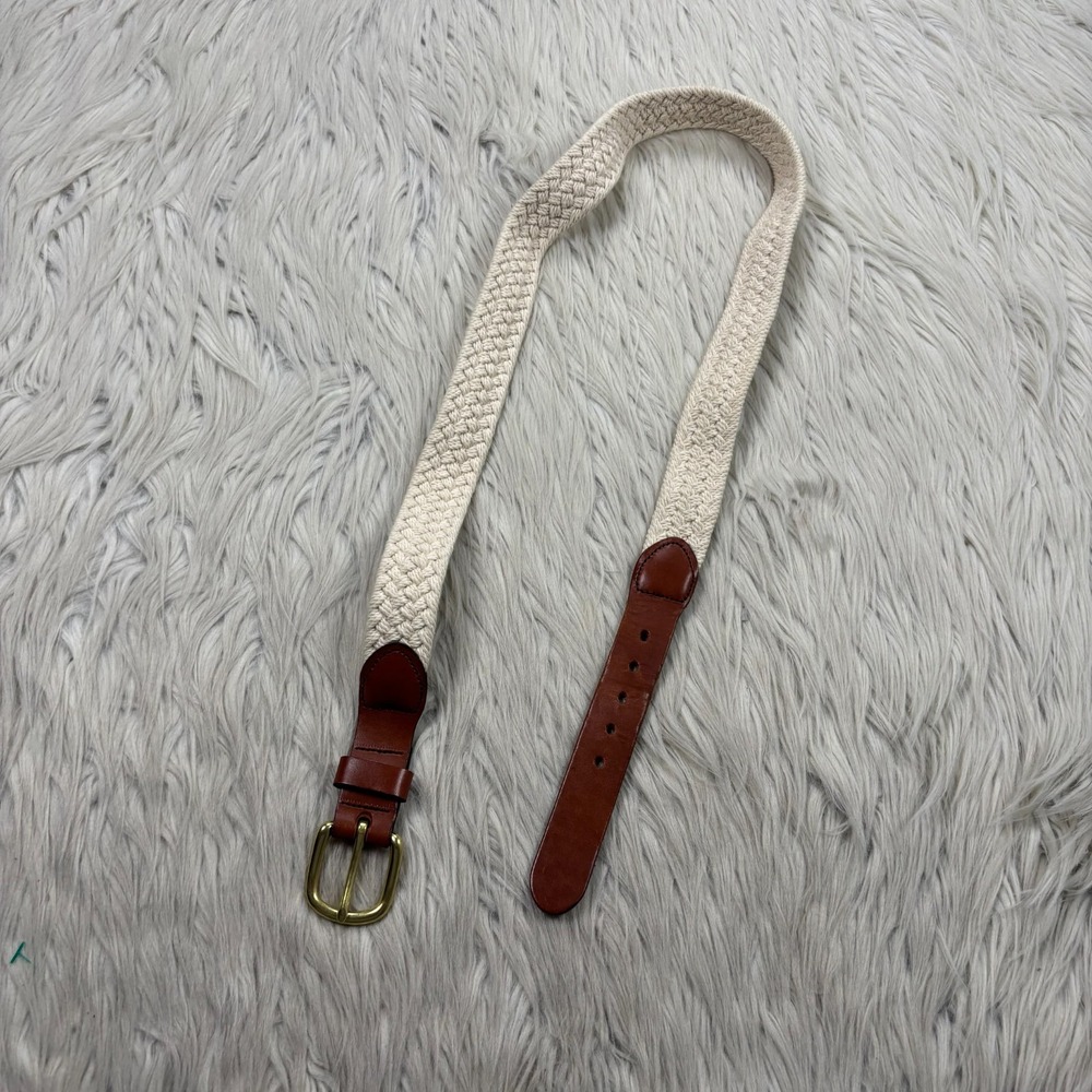 Vintage Handmade Women's 34 Woven Waist Belt Made in Essex CT Coastal Preppy